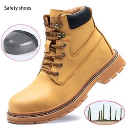 Winter Work boots Protective shoes Mens Steel toe boots Antiknock antipiercing men protection safety shoes indestructible 210315