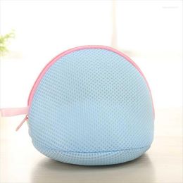 Laundry Bags 4 Pieces/lot Washing Machine Underwear Bag Thickened Triangle Hemisphere Shape Socks With Zipper Mesh