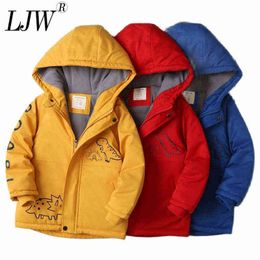 2022Kids Winter Fleece Outdoor Jackets For Boys Hooded Warm Kids Boy Outerwear Windbreaker Winter Casual Baby Boy Jackets Clothing J220718