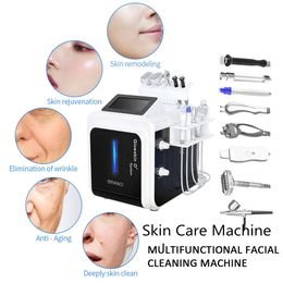 Beauty Health Facial Oxygen Hydro Dermabrasion Microdermabrasion Facial Cleaning Bipolar RF Ultrasound Eye Face Lifting BIO Microcurrent Water Peeling Machine