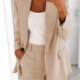 Fashion Lapel Slim Cardigan Temperament Suit Coat Women's Wear Blazer Women Colourful Blazer Jacket for Women Woman Jacket 220402