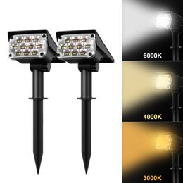 2PCS led light 2PACK Solar Spotlight IP65 Waterproof Outdoor Gardenn Pathways Patio Stairs Steps Fence for Step Stairss Pathway Walkway Garden