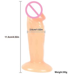 Nxy Dildos Simulated Small Penis Mini Anal Plug Female Masturbation Fairy Stick Adult Products 220601