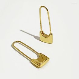 Hoop & Huggie Peri'sBox Unique Design Gold Lock Earrings For Women Small Safety Pin Hoops Minimal JewelryHoop Kirs22