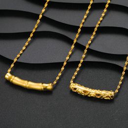Pendant Necklaces Wholesale Pure Gold Color Heart Choker Necklace For Women Fashion 24k Filled Wedding 45cmPendant NecklacesPendant
