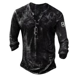 mens shirt collar styles NZ - Men's T-Shirts FEGKZLI High Quality Men Long Sleeve T Shirts Cool Punk Style Tops Oversized V Collar Cross 3D Printed