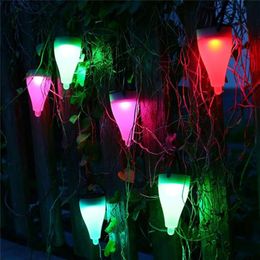 Modern Style LED Hanging Light Hang Colourful Outdoor Garden Lamp Solar Lights Creative Decation Art Big Glass Sculpture for Home Hotel Decorative for Walkway