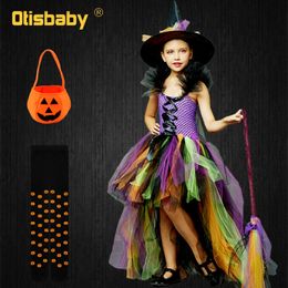 Ocasiões Especiais Halloween Crianças Cosplay Festa de Bruxa Meninas 220823