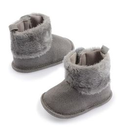 Recém -nascido baby boots meninos meninos meninas botas de neve de neve santões de calçados sapatos quentes pré -calçados solteiros de sola macia