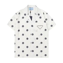 Luxury Designer Shirts Mens Fashion polka dots print bowling shirt Hawaii Floral Casual Shirts Men Slim Fit Short Sleeve loose Variety