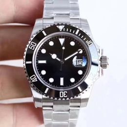 Wristwatches Sapphire Glass Black Ceramic Bezel Stainless Steel Strap 40mm Automatic Mechanical Watch for Men Waterproof