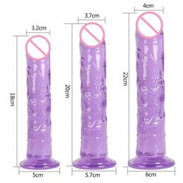Soft Jelly Dildo Realistic Anal Penis Suction Cup Dick sexy Toys for Adults Women sexyshop Crystal Phallus Buttplug erotic product Beauty Items