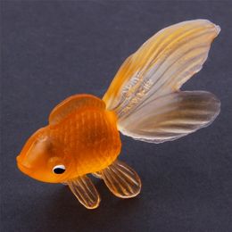 20pcs Rubber Simulation Small Goldfish Gold Fish Kids Toy Decoration Bath Toy 220531
