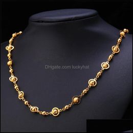 Gold Ball Bead Chain Necklace Online 