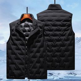 Men's Vests Fashion Men Jacket Sleeveless Vest Winter Duck Down Thermal Soft Casual Coats Male Cotton Thicken Waistcoat Stra22