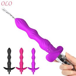 Syringe Douche System Silicone Enema Shower Vibrator Anal Beads Butt Plug sexy Toys for Woman Man Prostate massage Gay