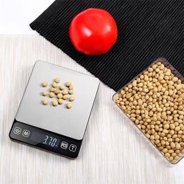 Mini Coffee Sacles Pocket Electronic Stainless Steel Kitchen Scale Jewelry Scale Digital Food Scale LCD Display Battery 201211