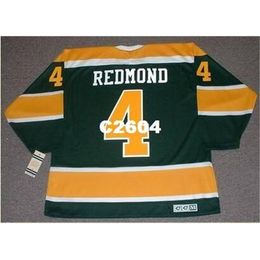 Chen37 Men #4 DICK REDMOND California Golden Seals 1972 CCM Vintage RETRO Home Hockey Jersey or custom any name or number retro Jersey