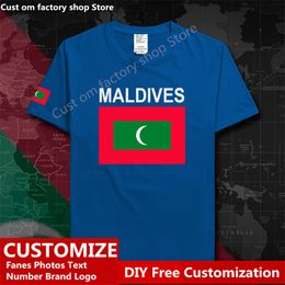 Republic of Maldives MDV mens t shirts Country T shirt Custom Jersey Fans DIY Name Number Fashion Hip Hop Loose Casual T shirt 220616