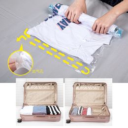 -Rollo manual transparente compresión compresión plegable bolsa de vacío ropa para el hogar mochilas de plástico para guardar bolsas de sello 20220611 T2