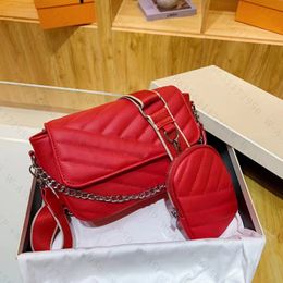 Pink sugao women crossbody shoulder chain bags handbags luxury top quality pu leather handbags purse fashion shopping bag 5 Colour 2pcs/set lianjin-0624-48
