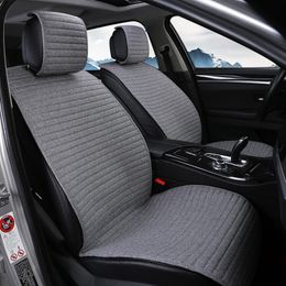 Car Seat Covers SHI 2 Pieces Front Cover Mat Protect Cushion Universal Fit Most Automotive Interior Truck SUV VanCar