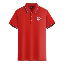 FC St. Pauli men and women Polos mercerized cotton short sleeve lapel breathable sports T-shirt LOGO can be Customised