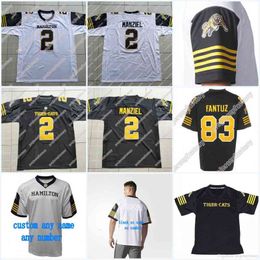 C202 Youth 2 Johnny Manziel Hamilton Tiger Cats CFL Football Jerseys 4 COLLAROS 83 FANTUZ 2 OWNES 16 BANKS 14 FLAGEL 68 MOSCA BURRIS