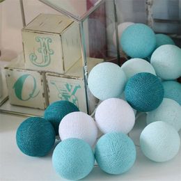 2. 20 Light Colour Cotton Ball Battery Box String Christmas Tree Decoration Pendant Drop Sale Y201020