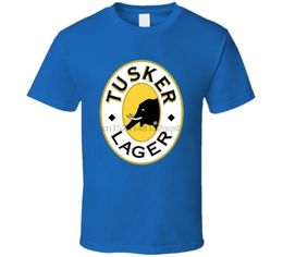 Men's T Shirts Summer T-Shirts For Men Tusker Lager Beer Elephant Alchohol Shirt Tops Tees CottonMen's