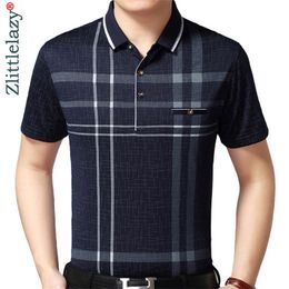 Real Pocket Bodybuilding Short Sleeve Polo Shirt Men Plaid Polos Summer Pol Tee Shirts Mens Dress Poloshirt Jersey 1398 220408