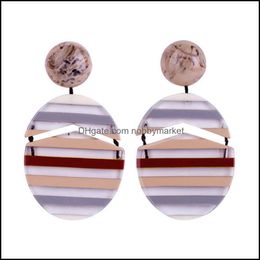 Dangle Chandelier Earrings Jewelry Ziris Big Resin Acrylic Acetate Earring Colorf Printing Geometric Oval Lady Gift Drop Delivery 2021 Q6M