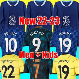 Sport Fans Thailand LUKAKU 21 22 23 Soccer Jerseys MOUNT WERNER HAVERTZ CHILWELL ZIYECH 2022 2023 PULISIC home blue away yellow Football Shirt KANTE