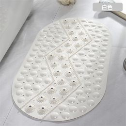 Plain Oval Water Drop Bathroom Non-slip Mat Bath Bedroom Floor Shower Absorbent Carpet PVC Rug 220504