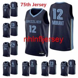 2021 2022 stitched Men Basketball Ja Morant 12 Ziaire Williams 8 Jackson Jr. Dillon Brooks Steven Adams Tillman Bane 2021/22 75th Jerseys