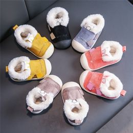 Winter Infant Toddler Boots Warm Plush Baby Girls Boys Snow Boots Outdoor Soft Bottom Non-Slip Child Kids Boots Shoes LJ201214