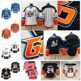 MitNess San Diego Gulls Hockey Jersey Ducks AHL 7 Oleksy 19 Terry 24 Megna 25 Carrick 29 Comtois 38 Sideroff Jerseys Breathable All Stitched