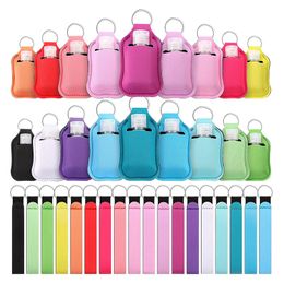 54 Pieces Empty Travel Bottles with Keychain Holder Set Include Travel Bottle Container Wristlet Keychain Holder