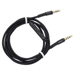 1.2m Audio Cable Jack 3.5mm Speaker Line Aux Cables Male To Male with Mic to Volume Control for Phone Headphone Car MP3