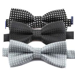 Bow Ties 5/2/1pcs Children Polyester Bowtie Grey Black Classic Butterfly Wedding Party Necktie Kid Suit Pet TieBow