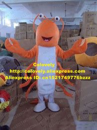 Mascot doll costume Funny Orange Lobster Mascot Costume Mascotte Langouste Shrimp Prawn Natantia Adult With Small Eyes Big Pliers No.1970 Fr