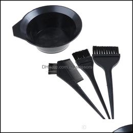 Hair Colour Mixing Bowls Care Styling Tools Products Dye Bowl Comb Brushes Tool Kit Dyeing Salon Hairdressing Tint Diy Drop Delivery 2021 Z