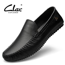 Men Dress Shoes Black Loafers 2021 Sprig Summer Male Formal Shoe Genuine Leather Footwear Slip on Office Shoes Soft Comfortable 210312