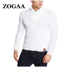 ZOGAA Solid Color Thick Warm Turtleneck Mens Cardigan Sweater Long Sleeve ONeckCasual Pullover Men Clothing Men Sweaters 220813