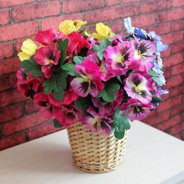 Decorative Flowers & Wreaths 1Pc Artificial Flower Pansy Garden DIY Stage Party Home Wedding Craft Decoration Spring Summer Living Room Deco