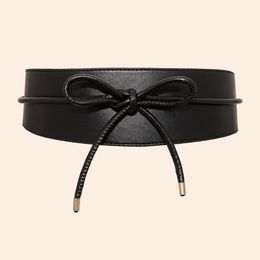 Belts Women Corset Wide Pu Leather Belt Cummerbunds Lace-Up Tight High Waist Adjustable