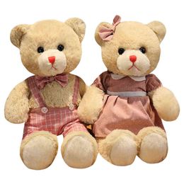 Pc Cm Kawaii Couple Teddy Bear Plush Toy Beautiful With Skirt Cushion Cute Gift For Lover Girls kids Valentine's Day Gifts J220704