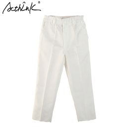 ActhInK Ragazzi Bianco Primavera Solid Suit Pant Marca Bambini Inghilterra Stile Formale Matrimonio Pantaloni per Ragazzi Pantaloni Abito Nero MC019 LJ201127
