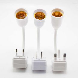 Lamp Holders & Bases Light Bulb E27 Socket Base Holder Adapter Converter With Switch EU US UK Plug Energy Saving Lampada For TableLamp