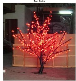 Christmas Decorations Outdoor LED Artificial Cherry Blossom Tree Light Lamp 480pcs Bulbs 1.5m Height 110/220VAC Fairy Garden Decor